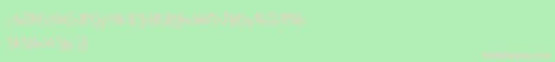 AthenaOfTheOcean Font – Pink Fonts on Green Background