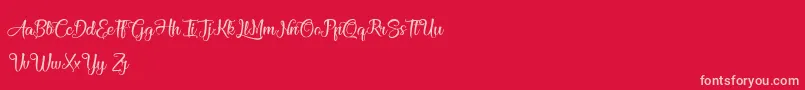 AthenaOfTheOcean Font – Pink Fonts on Red Background