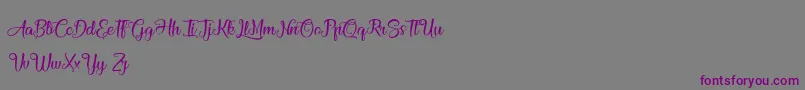 AthenaOfTheOcean-Schriftart – Violette Schriften auf grauem Hintergrund