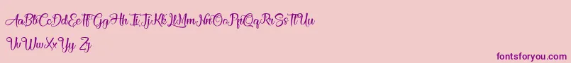 AthenaOfTheOcean Font – Purple Fonts on Pink Background