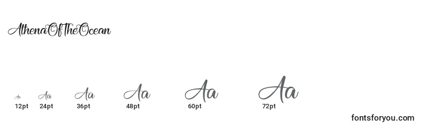 AthenaOfTheOcean Font Sizes