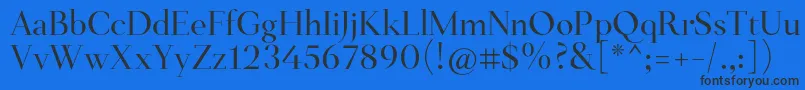 フォントSalinasdemoRegular – 黒い文字の青い背景