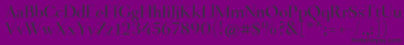 Czcionka SalinasdemoRegular – czarne czcionki na fioletowym tle