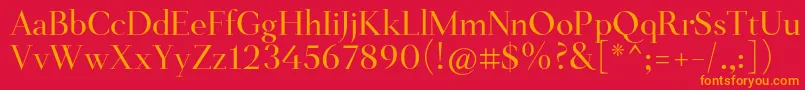 SalinasdemoRegular Font – Orange Fonts on Red Background