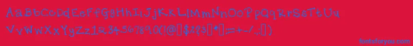 More about KsPrep Font KsPrep Font – Blue Fonts on Red Background