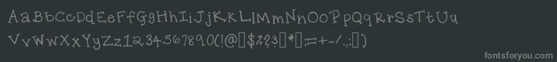 フォントKsPrep – 黒い背景に灰色の文字