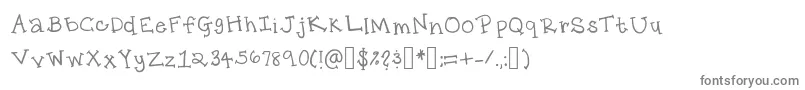 フォントKsPrep – 白い背景に灰色の文字