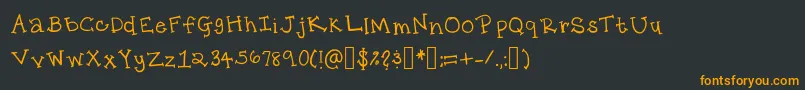フォントKsPrep – 黒い背景にオレンジの文字