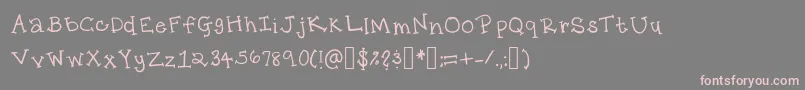 KsPrep Font – Pink Fonts on Gray Background