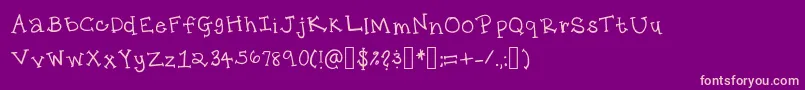 KsPrep Font – Pink Fonts on Purple Background