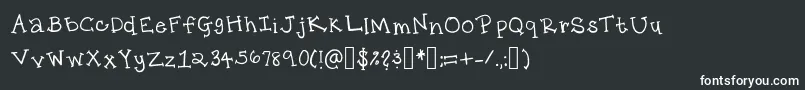 KsPrep Font – White Fonts on Black Background