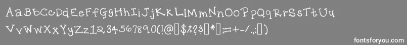 フォントKsPrep – 灰色の背景に白い文字