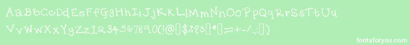 KsPrep Font – White Fonts on Green Background