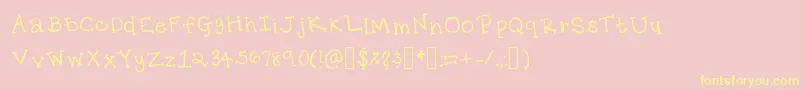 KsPrep Font – Yellow Fonts on Pink Background