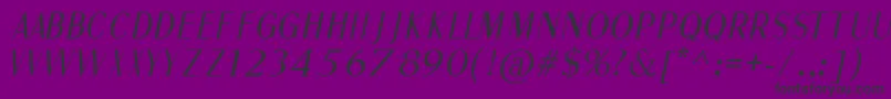 FineSansItalic Font – Black Fonts on Purple Background