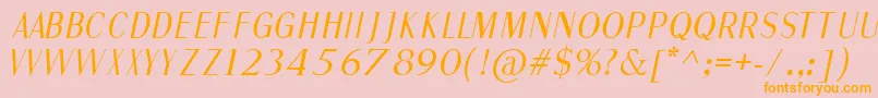 More about FineSansItalic Font FineSansItalic Font – Orange Fonts on Pink Background