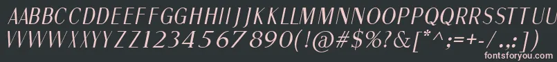 FineSansItalic Font – Pink Fonts on Black Background