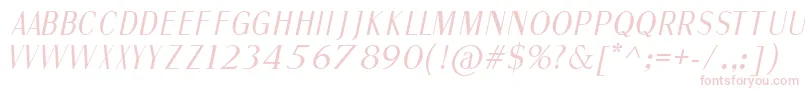 FineSansItalic Font – Pink Fonts on White Background