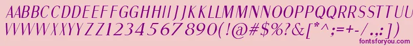 En savoir plus sur la police FineSansItalic Police FineSansItalic – polices violettes sur fond rose