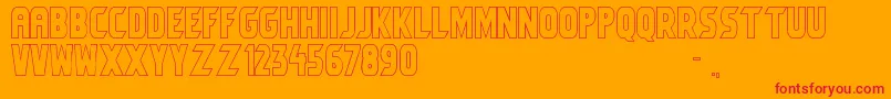 Umbro1 Font – Red Fonts on Orange Background