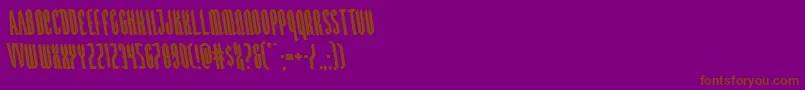 フォントDevilsummonerleft – 紫色の背景に茶色のフォント