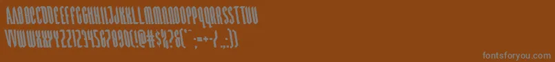 Czcionka Devilsummonerleft – szare czcionki na brązowym tle