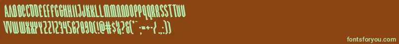 Czcionka Devilsummonerleft – zielone czcionki na brązowym tle