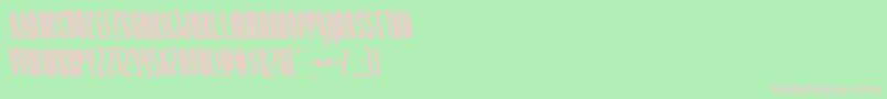 フォントDevilsummonerleft – 緑の背景にピンクのフォント