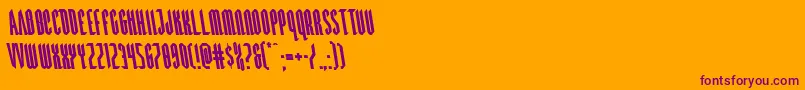 Devilsummonerleft Font – Purple Fonts on Orange Background