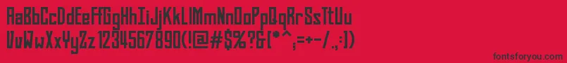 フォントBahnPro – 赤い背景に黒い文字