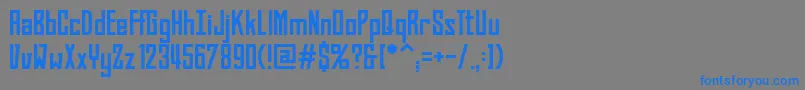 フォントBahnPro – 灰色の背景に青い文字