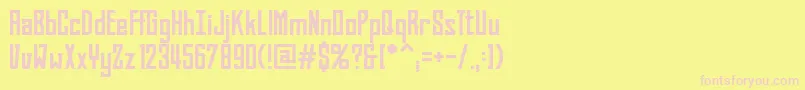 BahnPro Font – Pink Fonts on Yellow Background