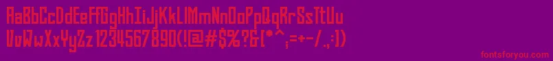 フォントBahnPro – 紫の背景に赤い文字