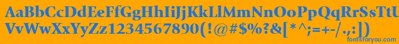 ItcGiovanniLtBlack Font – Blue Fonts on Orange Background