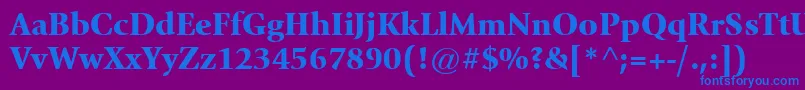 ItcGiovanniLtBlack Font – Blue Fonts on Purple Background