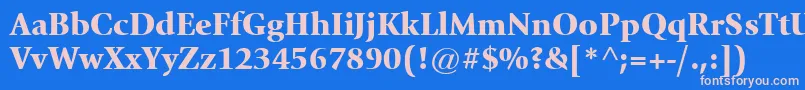 ItcGiovanniLtBlack-Schriftart – Rosa Schriften auf blauem Hintergrund