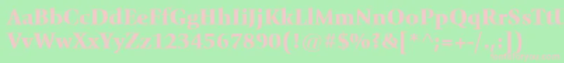 ItcGiovanniLtBlack Font – Pink Fonts on Green Background