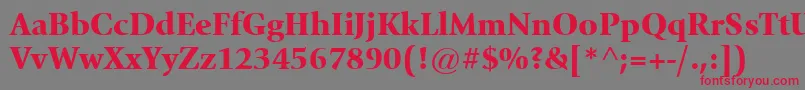 ItcGiovanniLtBlack Font – Red Fonts on Gray Background
