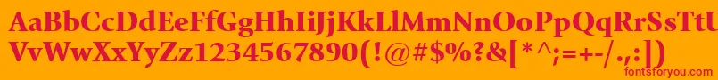 ItcGiovanniLtBlack Font – Red Fonts on Orange Background