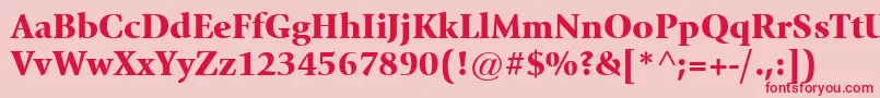ItcGiovanniLtBlack Font – Red Fonts on Pink Background