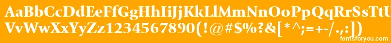 フォントItcGiovanniLtBlack – オレンジの背景に白い文字