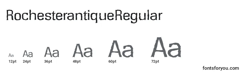 Размеры шрифта RochesterantiqueRegular
