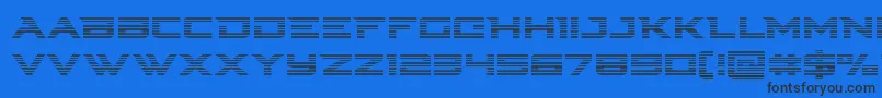 Шрифт Cyberdynegrad – чёрные шрифты на синем фоне