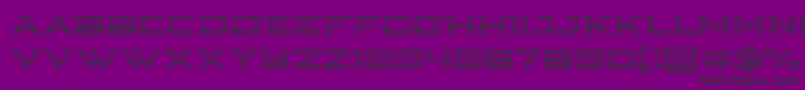 Fonte Cyberdynegrad – fontes pretas em um fundo violeta