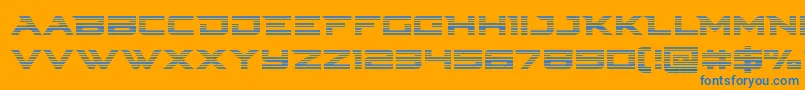 Cyberdynegrad Font – Blue Fonts on Orange Background