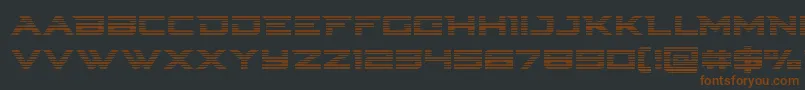 フォントCyberdynegrad – 黒い背景に茶色のフォント