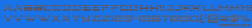 Cyberdynegrad Font – Brown Fonts on Blue Background