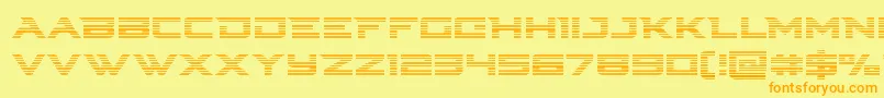 Cyberdynegrad Font – Orange Fonts on Yellow Background