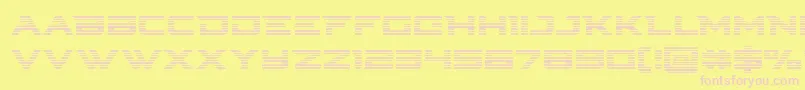 Cyberdynegrad Font – Pink Fonts on Yellow Background