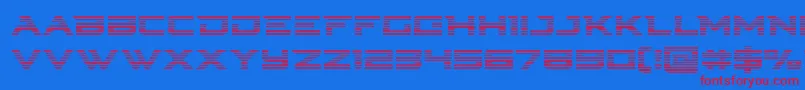 Cyberdynegrad Font – Red Fonts on Blue Background